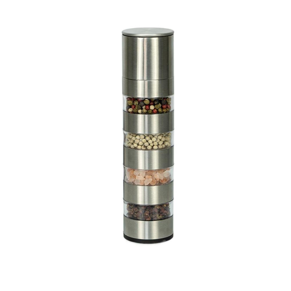 Manual Multi-layer Pepper Grinder Stackable Spice Jars Portable Seasoning Container  Camping