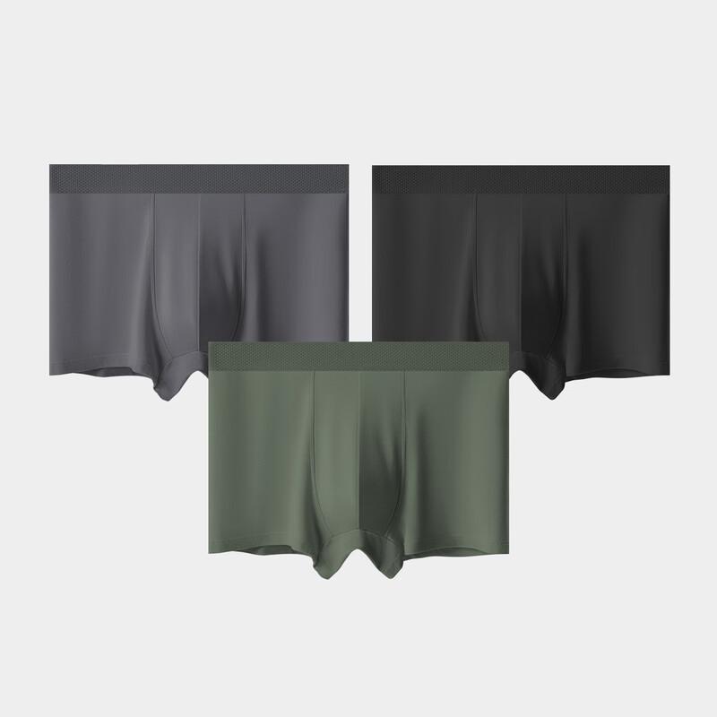 Miiow Men's Breathable Mid-Rise Modal Blend Boxer Briefs 3-Pack