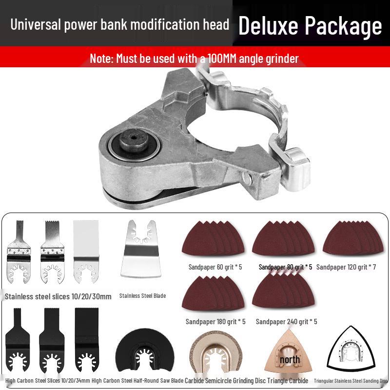 Universal Angle Grinder Woodworking Attachment: Electric Trimmer, Chisel, and Cutting Machine Conversion Head.
