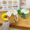 Cat And Mouse Genuine Joint Cup Cute Mug Couple Water Cup Girls Home Coffee Breakfast Cup Children