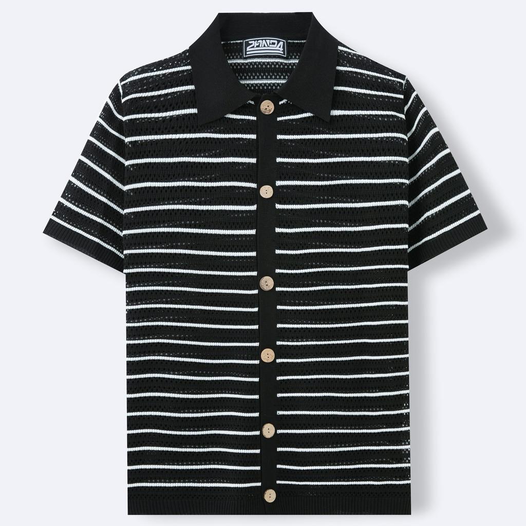 New Men'S Polo Shirt Made Of Pure Cotton With Dropped Shoulders High-Quality Loose Fit For Fitness Versatile For Daily Exercise Short Sleeved Casual