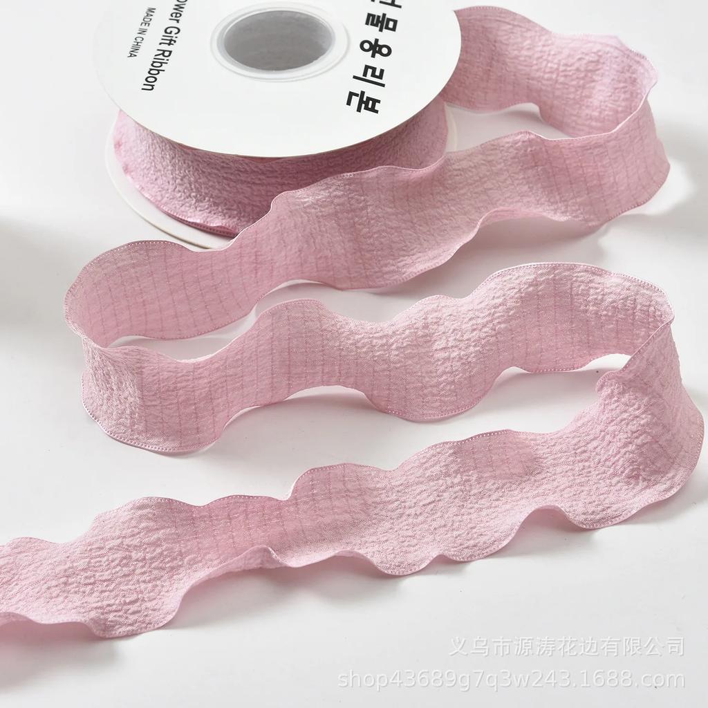 Cintas de Seda de Gasa de 10 Metros Hechas a Mano con Bordes Deshilachados para Invitaciones de Boda DIY, Envoltura de Ramos, Empaquetado de Regalos, Decoraciones de Fiesta