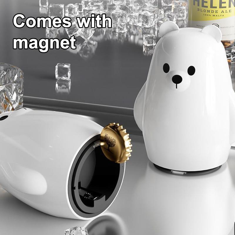New Polar Bear Magnetic Bottle Opener Multifunctional Portable Automatic Bottle Openers Bar Gadgets Kitchen Accessories