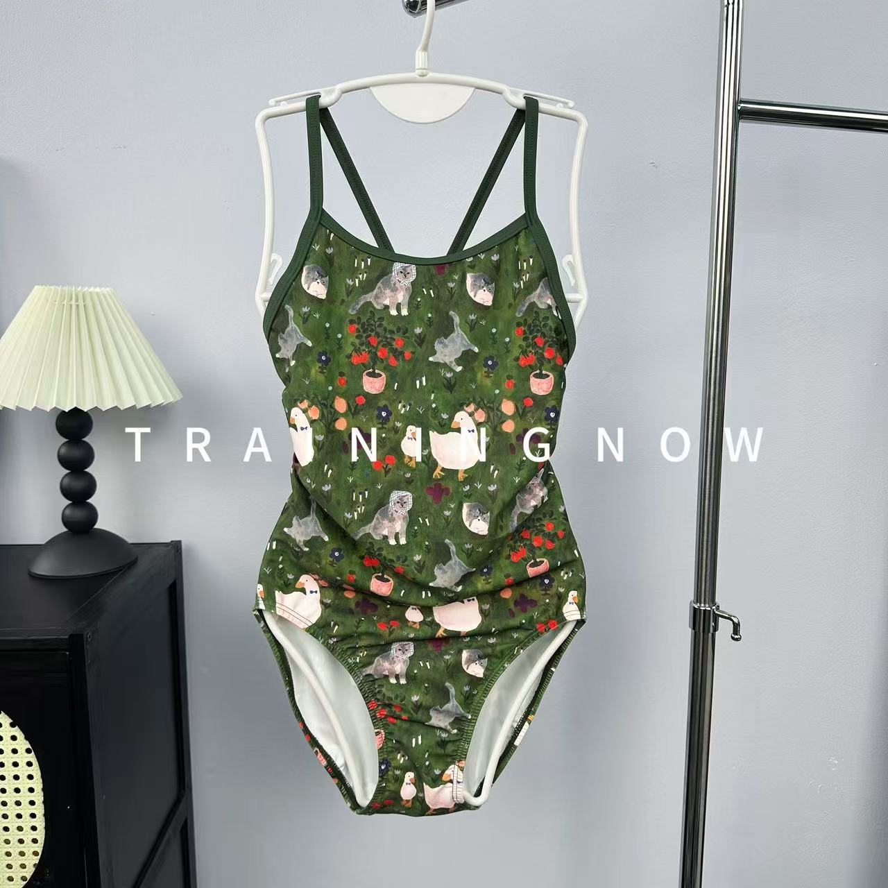 

Single-layer padded swimsuit for hot spring swimming pool, single-layer cute pet swimsuit for racers M