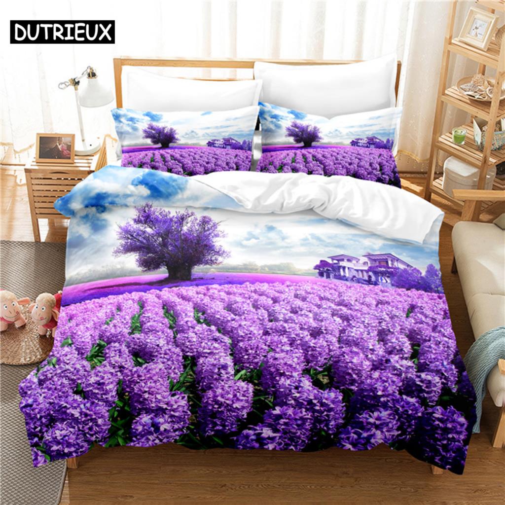 Lavender Manor Bedding Set Duvet Cover Set 3d Bedding Digital Printing Bed Linen Queen Size Bedding Set Fashion Design