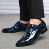 Men Oxford Shoes Retro Floral Pattern Men Dress Shoes Fashion Lace-Up Flats High Quality Business Men Party Wedding Shoes