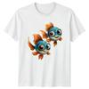 Cute Cartoon Goldfish TShirt Aquatic Marine Life Gift For Him And Her