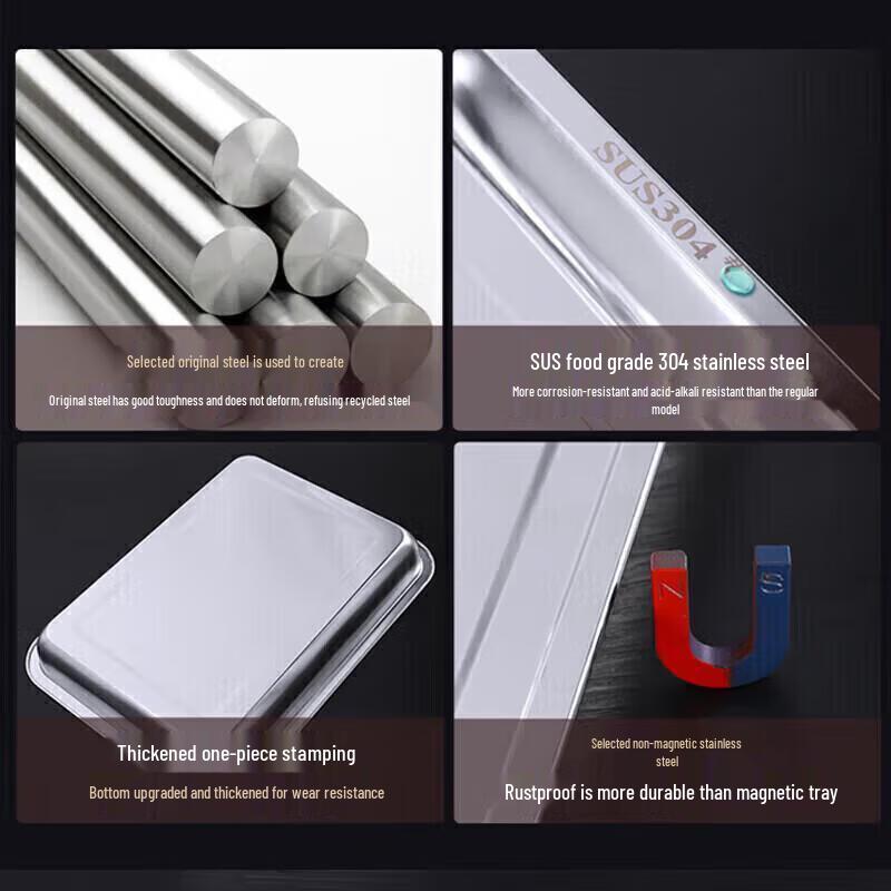 JingJingRS Serviertablett aus 304 Edelstahl