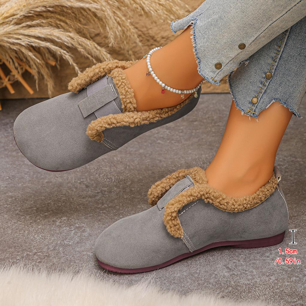 Retro Women's Fashion Warm Arch Support Comfortable Soft Elastic Shock Absorption Anti-slip Casual Mary Jane Style Cotton Shoes