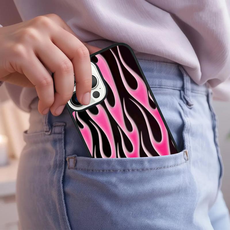 Fashion Flame Pattern Phone Case For iPhone 17 Air 15 16e 14 13 Pro Max Coque 12 11 Pro Max PLUS cover