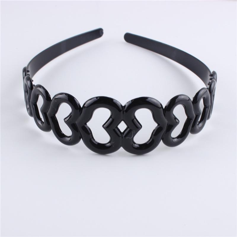 Men's & Women's Black Wave Headband: Sporty, Simple, with Teeth for Slicked Back Hair and Face Washing.