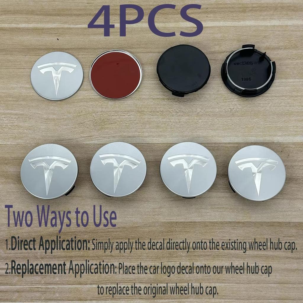 AMY1 4pcs/set 56mm Tesla Model 3 Model Y Original Covers Hub Caps Wheel Center Caps for Tesla Model Y X S Original Auto Accessories