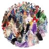 50-Pack Swirling Skirt Girl PET Transparent Stickers for Bottles, Phones & Computers