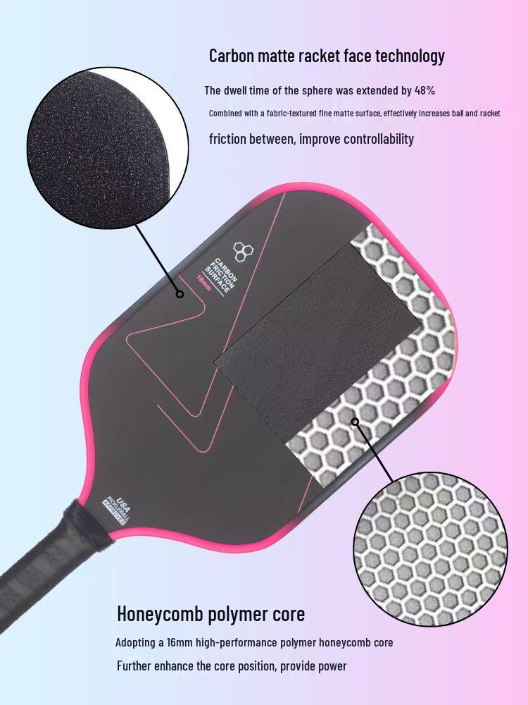 Frosted T700 Carbon Fiber Pickleball Paddle Set with Cloth Pattern