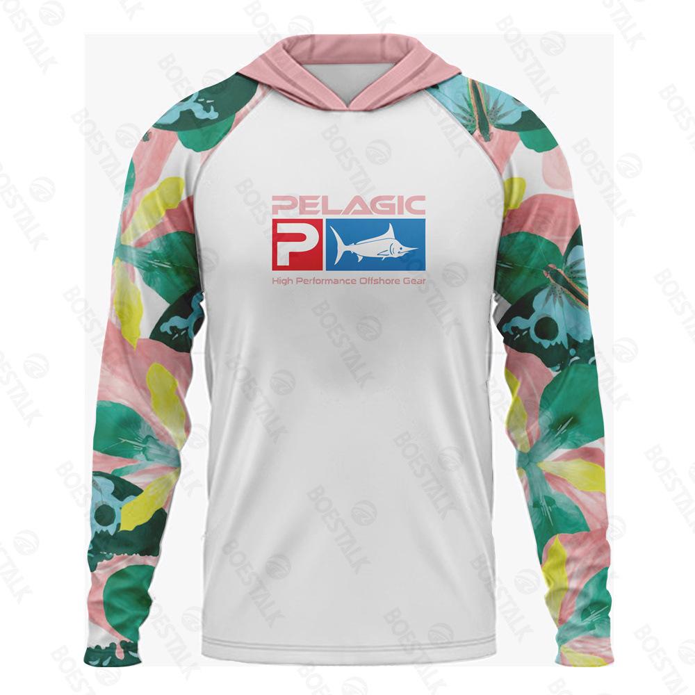 2024 New Long Sleeve Hooded Fishing Suit Lightweight Sunscreen UV Protection UPF 50 Luya Fishing Suit