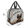 Just A Girl Who Loves Yorkies Thermal Insulated Lunch Bag Yorkshire Terrier Resuable Lunch Container Multifunction Food Box