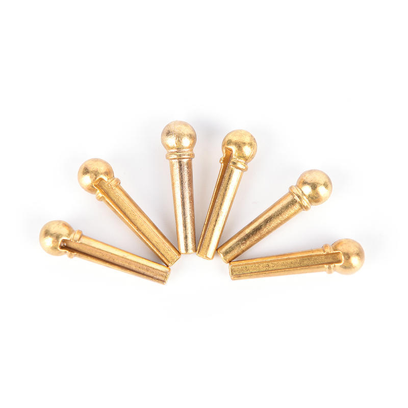 6Pcs Metal Bridge Pin Folk Acoustic Guitar String Pin Peg Nail Silver/Gold Color