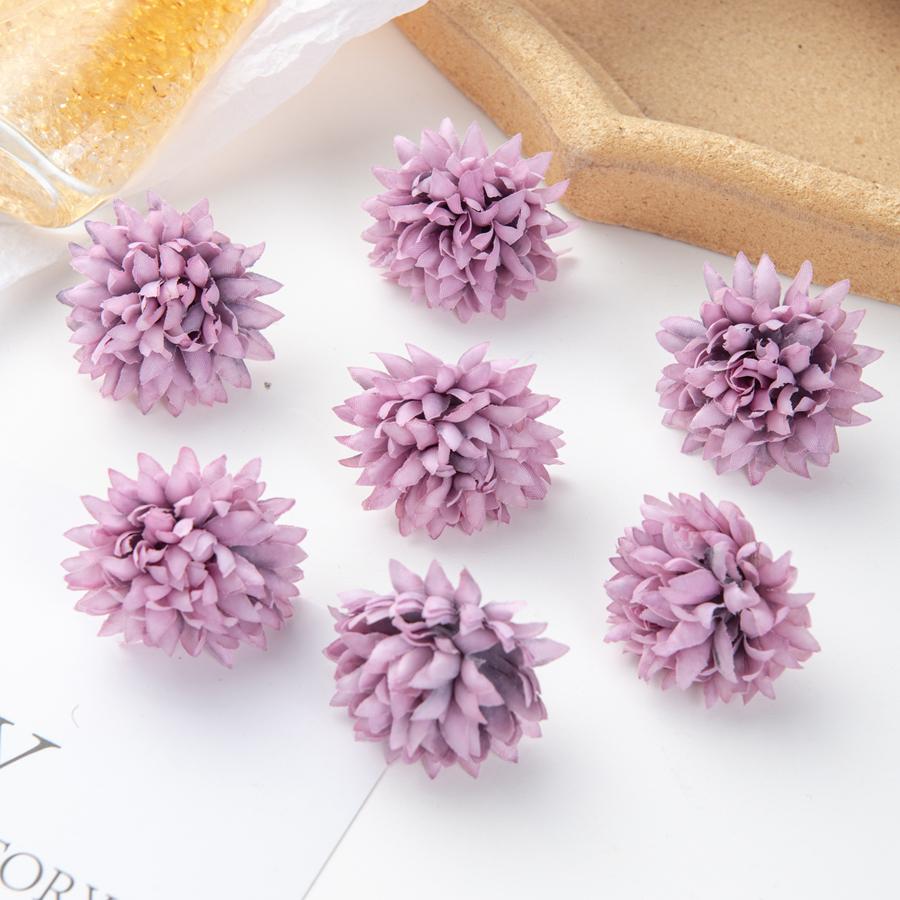 10/50Pcs pink Silk Carnation Artificial Flowers Scrapbook Bridal Accessories Diy Wedding Rose Arch Christmas Wreaths Home Decor