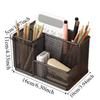 Metal Mesh Desktop Pen Holder Carbon Steel Stationery Storage Rack Mesh Desk Organizer  Desktop Use