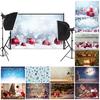 Christmas Photography Backdrop Vinyl Winter Snow Tree Fireplace Photo Background for Holiday Party Studio Kids Portrait Decoration