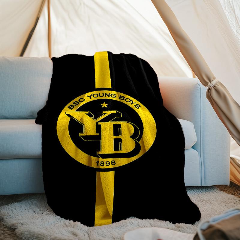 1pc Football Team (26) Theme Blanket - Digital Print, Polyester, Cozy for All Seasons, Perfect for Outdoor, Camping, and Travel