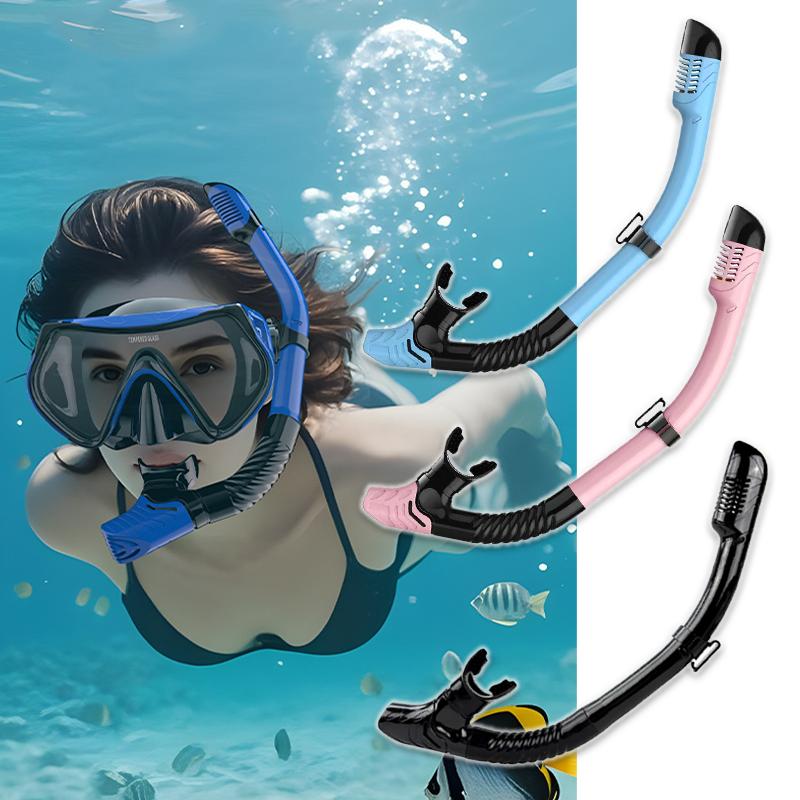 Dry Snorkel Tube Easy Breath Scuba Diving Splash Guard Top Valve Swimming Underwater Equipment For Adults Men Women Beginners
