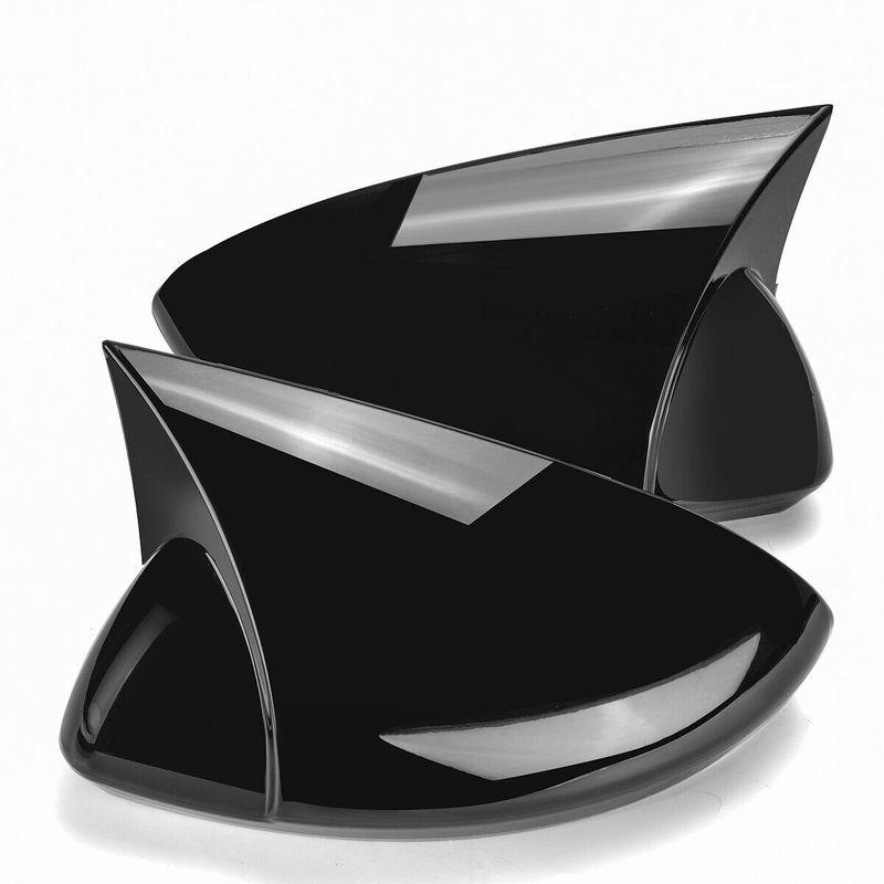 Decoration Door Mirror Cover For Renault Clio 5 Mk5 -2025 Carbon Fiber Glossy Black Car Rearview Accessories Stickers