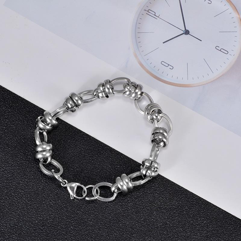 Domineering Stainless Steel Hip-Hop Bracelet for Men and Women - Trendy Jewelry Accessory