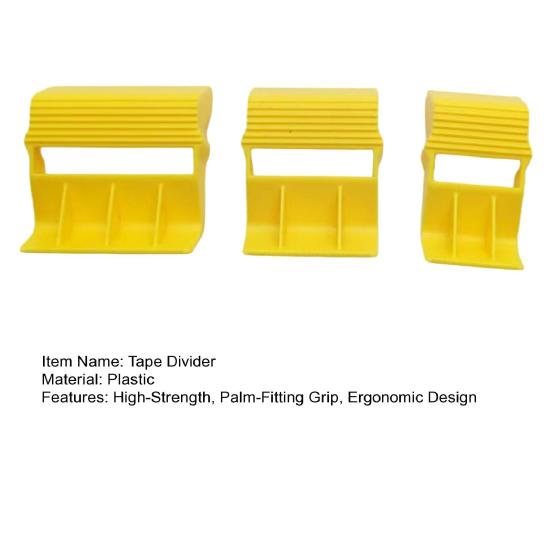 3Pcs/Set Tape Divider Ergonomic Grip Yellow Cutting Head Portable Foam Tape Cutter Home Office Car DIY Use Tape Dispenser