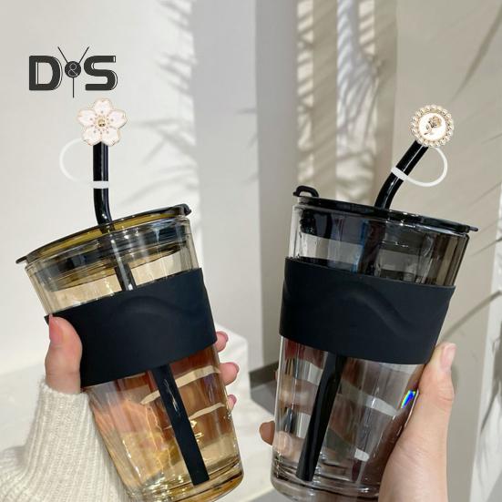 1/11Pcs  Straw Cap for Cup Faux Pearl Straw Topper for 30&40 Oz Tumbler Reusable Dust-Proof Straw Tips Lids Protectors Reliable Beverage Cover