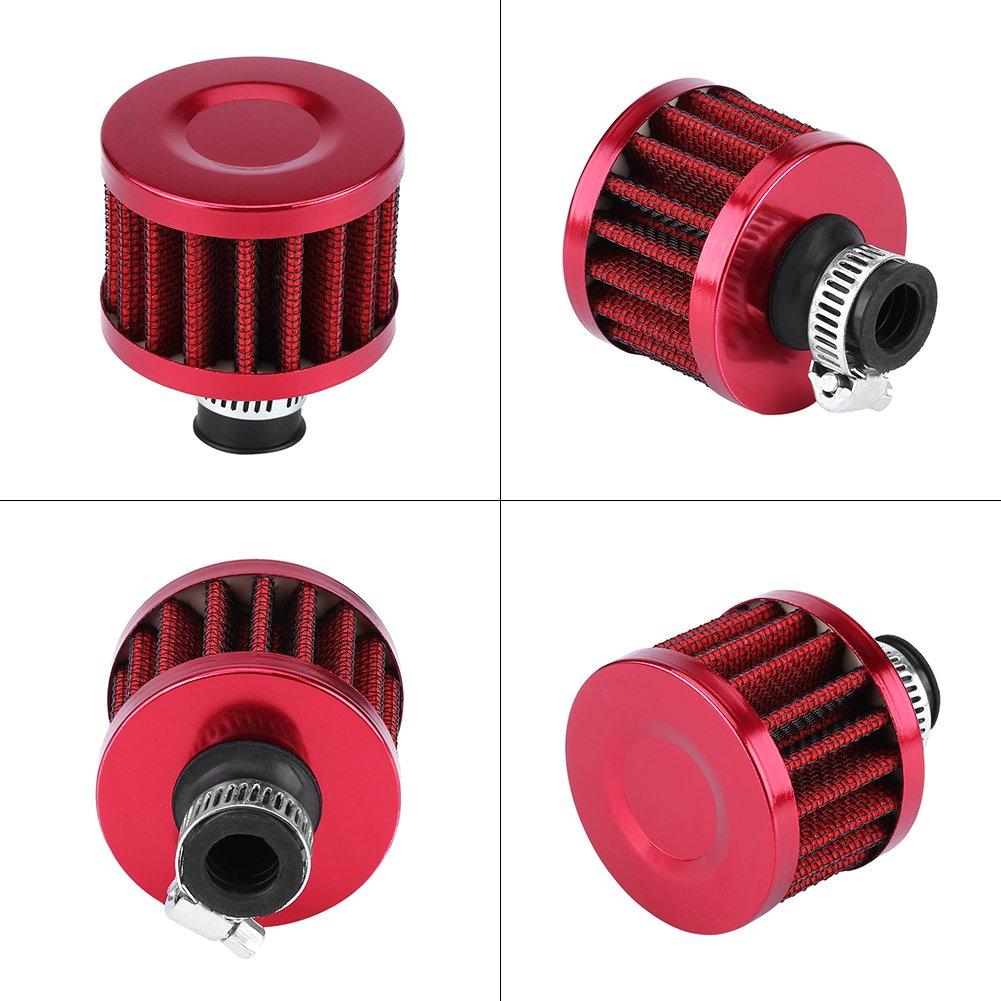 1 * Air Filter, Breather Filter 13mm-Qiilu Air Filter Air Intake Filter Kit 57 * 50mm 13mm Universal (Red Color)
