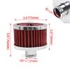 2 Stück Rote Universelle 23mm Auto Push-In Hochfluss Entlüftungsventilabdeckung Entlüftungsfilter