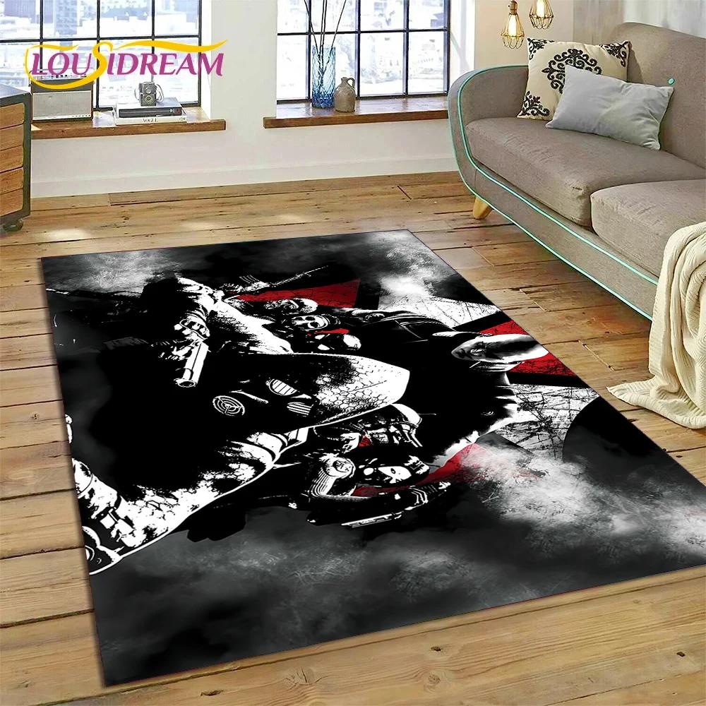 3D Horro Games R-Resident Evil Gamer Carpet Rug for Bedroom Living Room Home Sofa Decoration,Child Game Large Decor Floor Mat