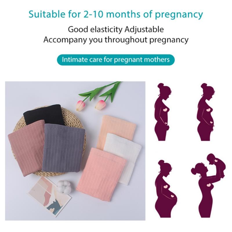 Nahtlose Baumwolle gerippt Mutterschaft Höschen Frauen Schwangerschaft Boyshorts Spitzenbesatz Unterwäsche über BumpBelly Support