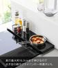 Yamazaki Tower Extendable Stovetop Vent W64 X X Compatible with Disassembles and Model 4563 Cover, 60cm, Black, Approx. D10-16.5 H3.7cm, Stovetops,