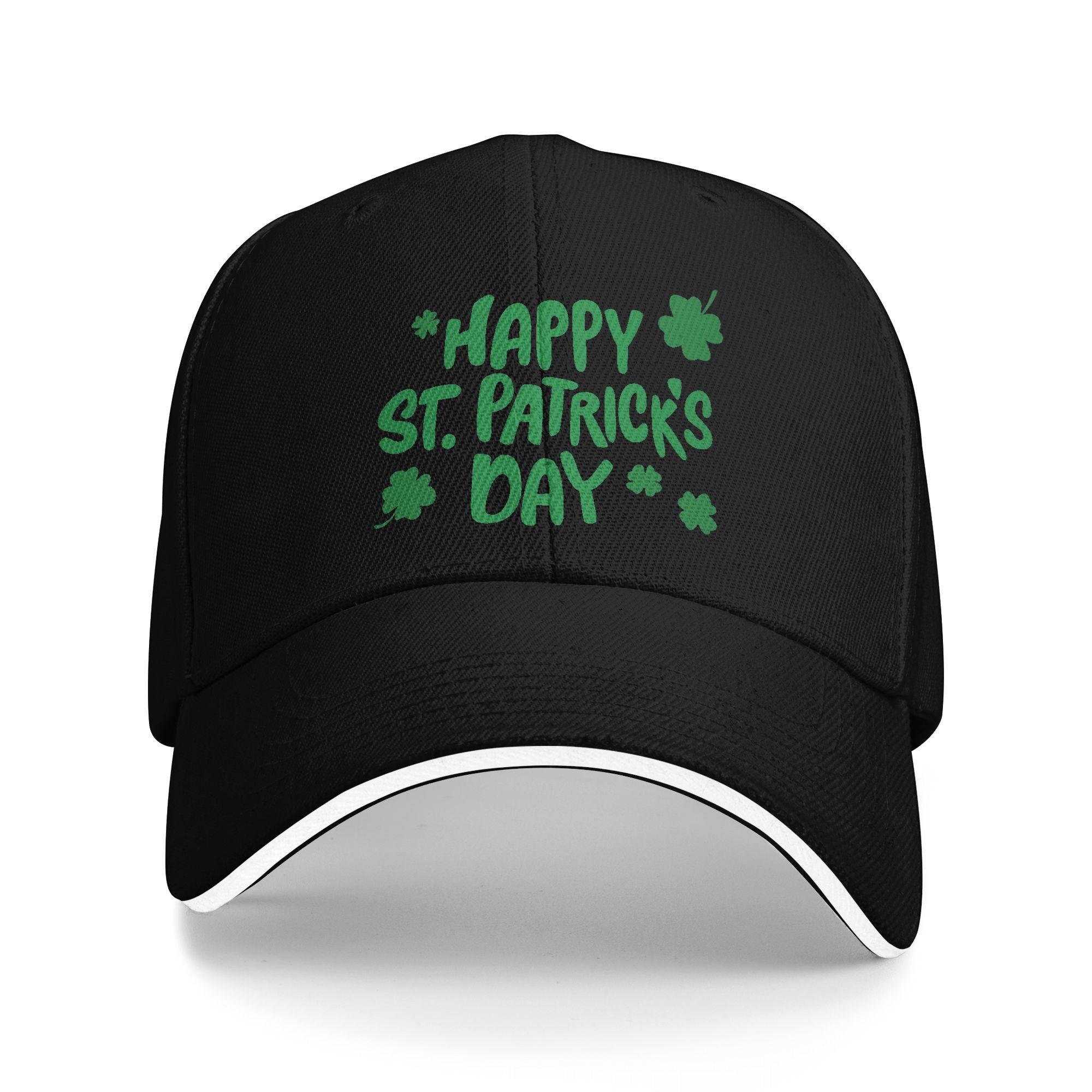 

New Arrival Happy Saint Patricks Day Golf Hat for Men Women Snapback Cap Outdoor Golf Gift Sun Hats One Size