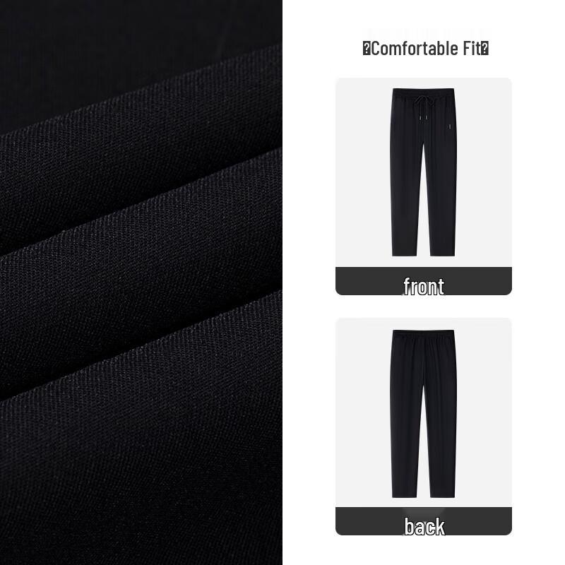 MONTAGUT Men's Spring/Autumn Casual Cotton-Blend Business Mid-Waist Pants