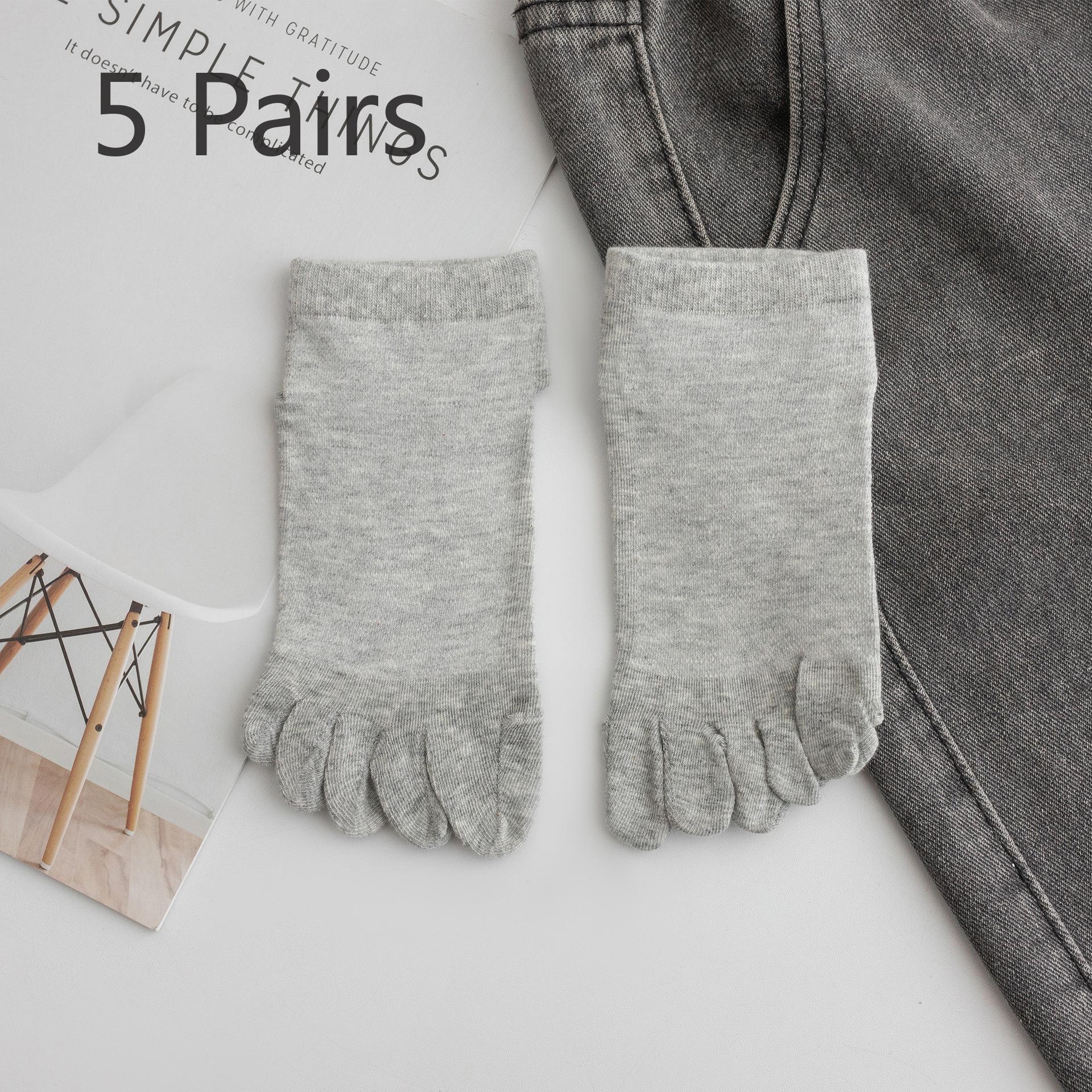 

Five-finger socks, men s summer anti-odor mesh breathable thin sweat-absorbing short socks, antibacterial sports toe separation boneless cotton socks сірий
