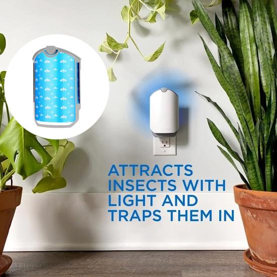 4Pcs Insect Trap Chemical-free Refill Insect Trap Long-Lasting Odorless Blue Refill Cartridge Kit for ZEVO M364