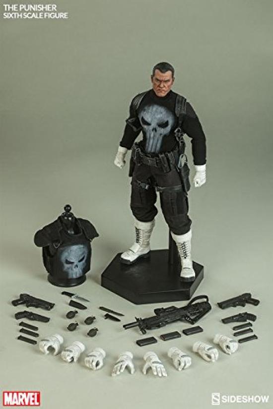 Sideshow Sixth Scale Marvel Comics Punisher Scale Plastic Painted Movable Figure #002 1/6