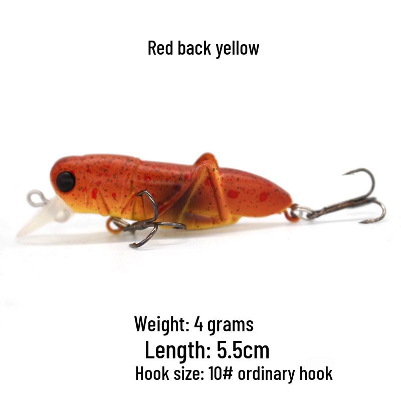 Grasshopper Surface Lure: 3g-9g Bionic Insect Bait for Carp, Silver Carp, Mandarin Fish, and Culter.