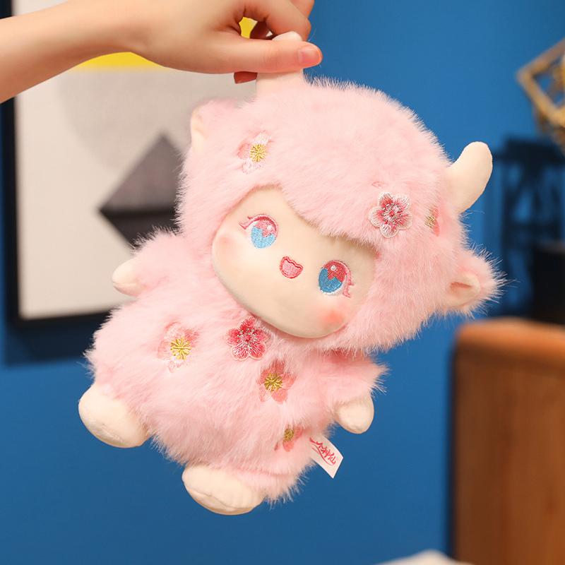 12/20cm Kawaii Sheep Plush Toy Pendant Soft Stuffed Animal Lamb Plushie Doll for Girls Kids Bag Home Decor