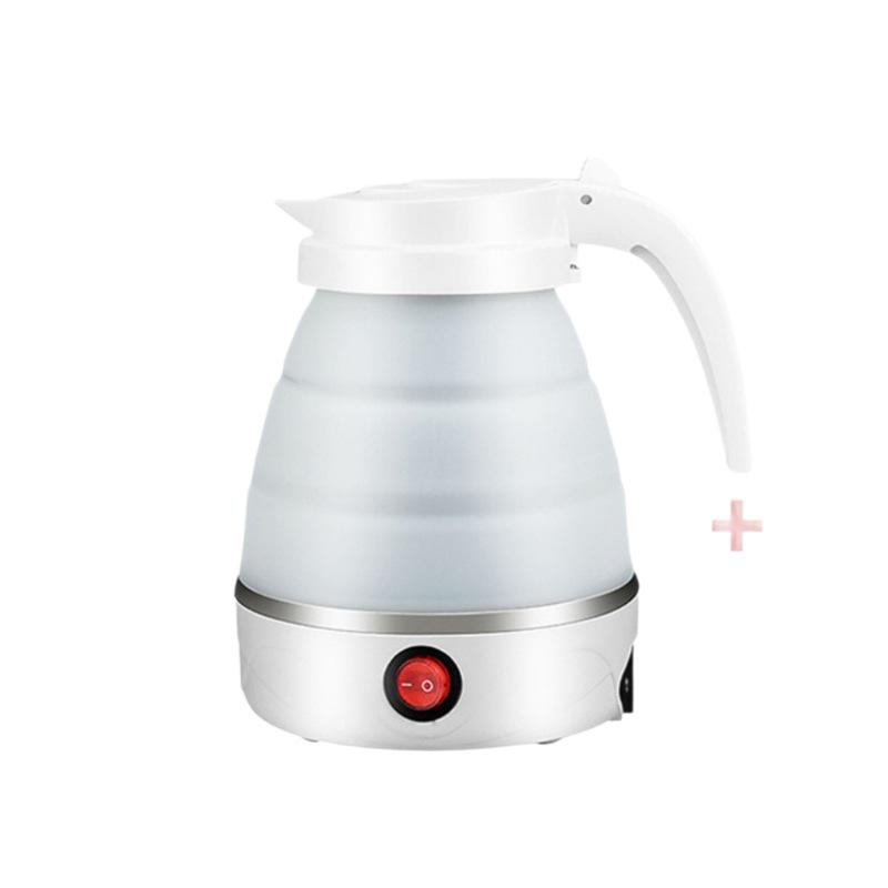 Foldable Travel Electric Kettle, Silicone Retractable, 304 Stainless Steel, Portable, Wide Voltage 110V-240V Universal.
