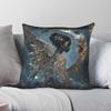 Angel Beautiful Black Women Square Pillowcase Polyester Linen Velvet Printed Zip Decorative Pillow Case Home Cushion Cover