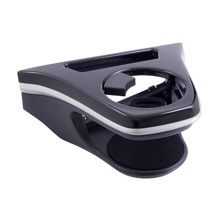Tsuchiya Yac Toyota Corolla Cross Drink Holder (Driver Side) Black/Silver, 17.7cm x 14.1cm x 20.2cm
