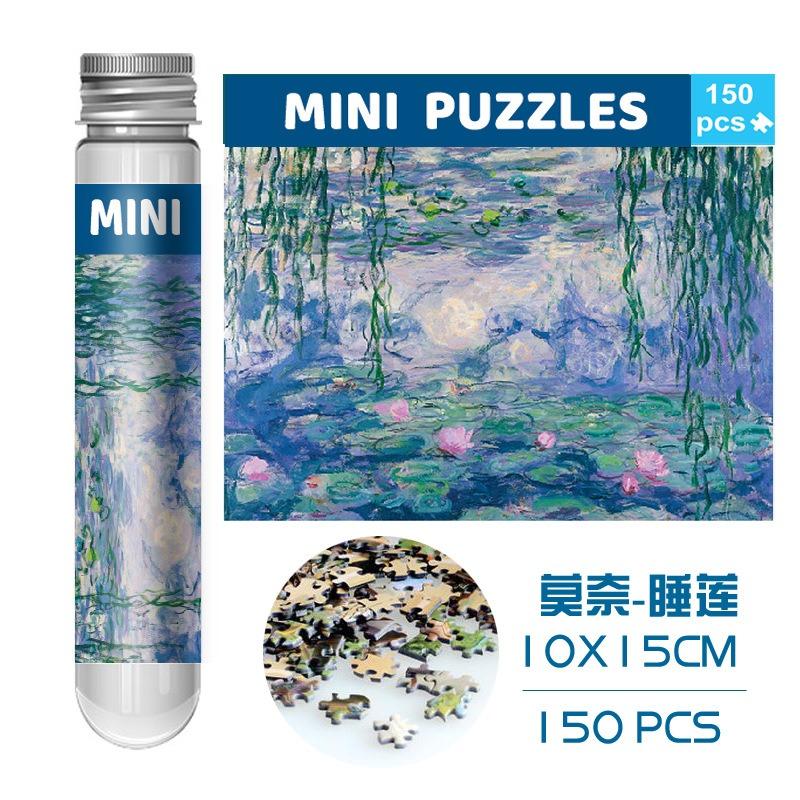 150PCS Mini Test Tube Oil Painting Jigsaw Puzzles Set Family Educational Toys Gifts for Adults Children Creative DIY Puzzle Game