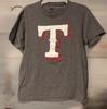 Unisex Shirt Cotton Oversize Large Size 47 Brand Texas Rangers T-Shirt Mens M Gray MLB Baseball Team Logo Cotton