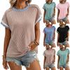 Women's Round Neck Casual Printed Short-sleeved T-shirt Top