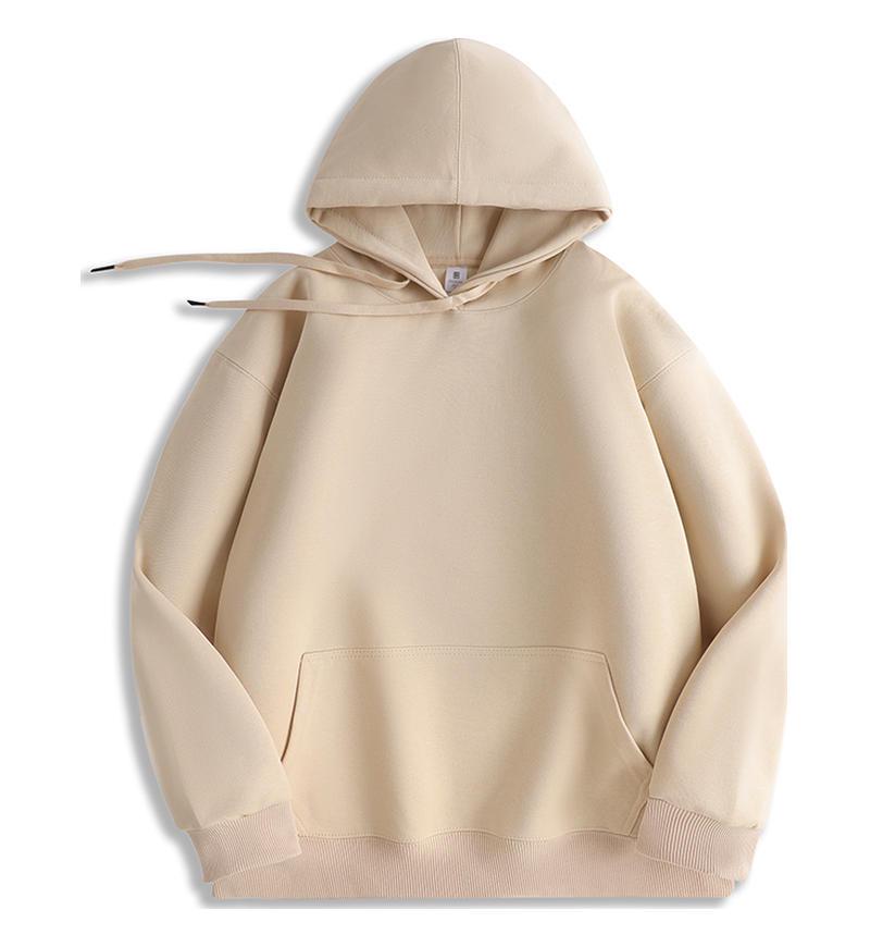 Black Solid Color Hooded Sweatshirt for Women - Korean Style, Loose Fit, Casual, Versatile, Plus Velvet Jacket for Autumn/Winter.