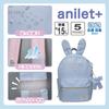 Rabbit Ribbon Backpack for Elementary School Excursion [anilet+] Girls, Students, (Light Blue)